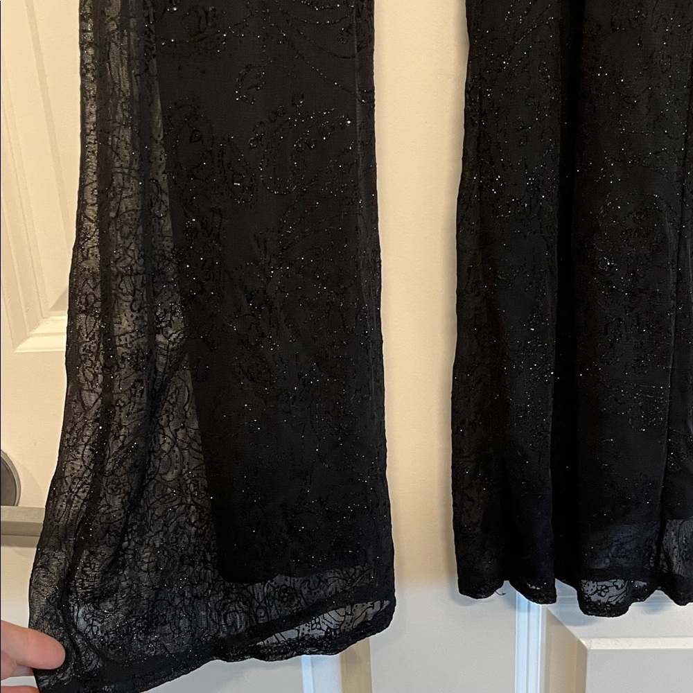 CLUB RAVE Black Lace C thru pants